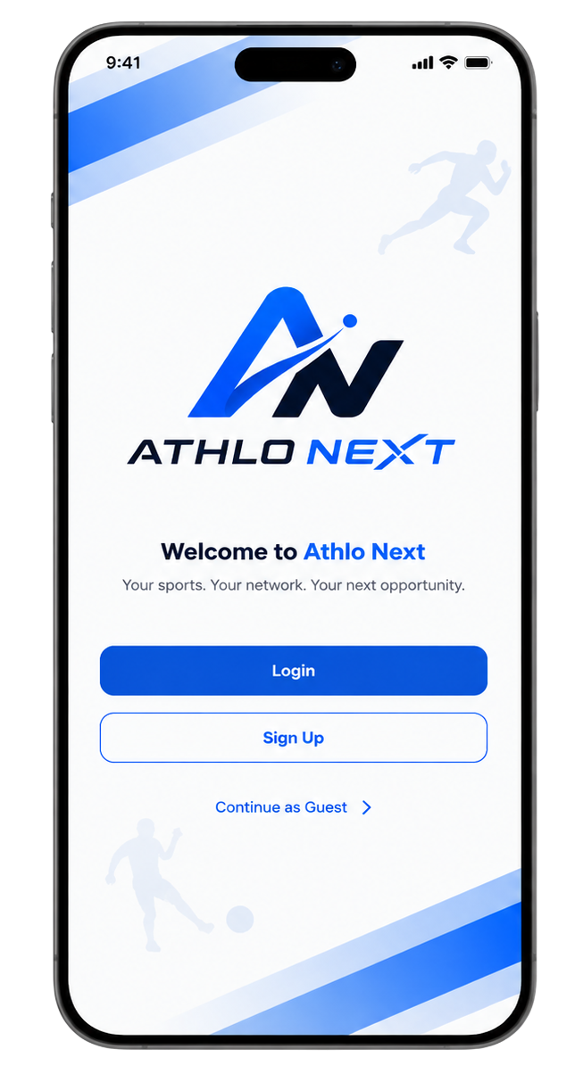 AthloNext mobile app interface
