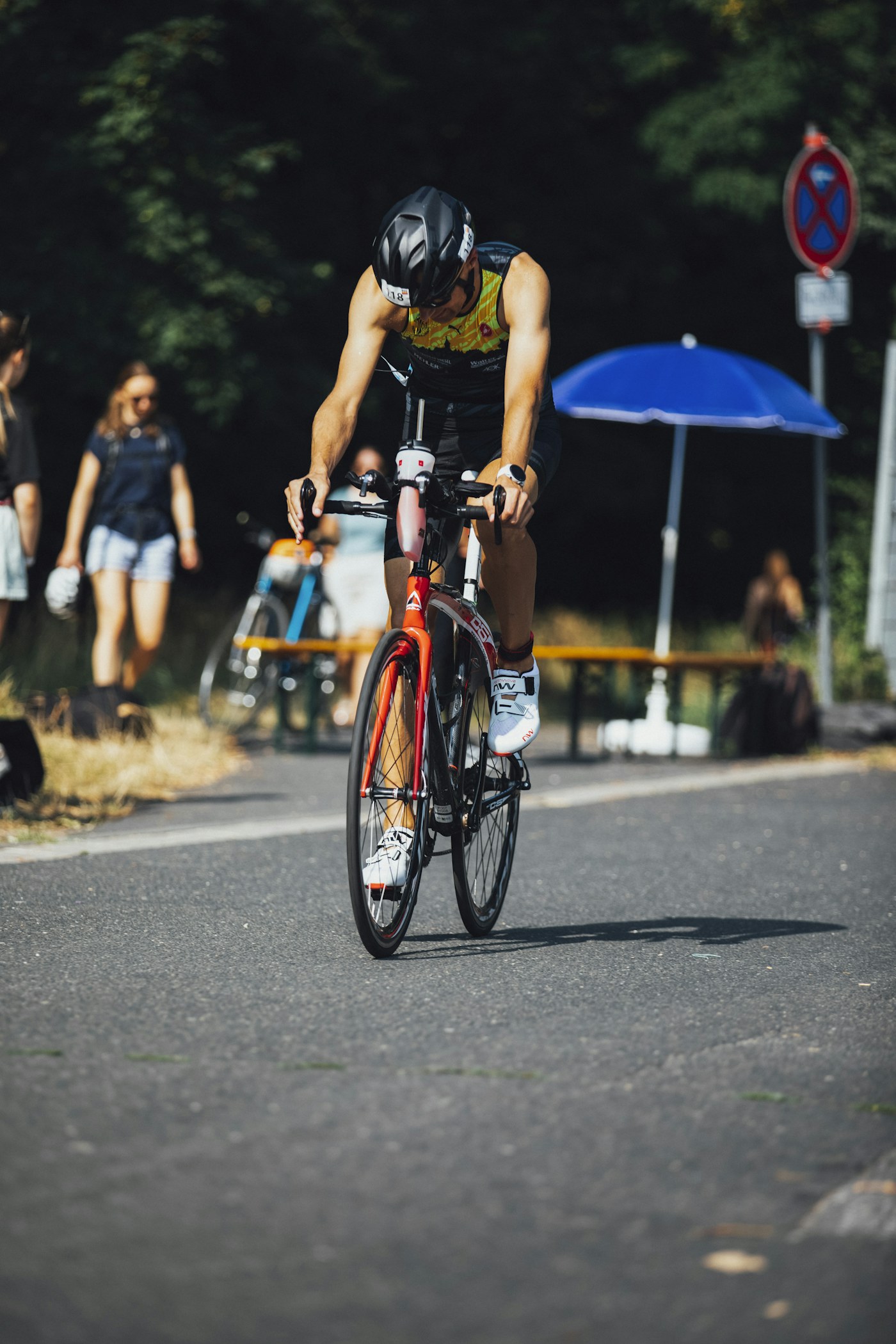 Cyclists competing in a verified sports opportunity